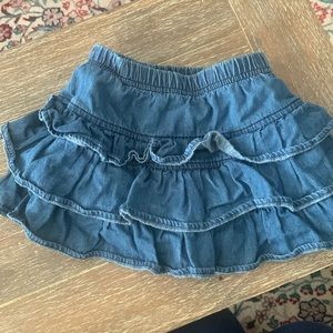 Hanna Andersson denim ruffle skort